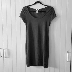 Basic T-Shirt Dress - Grey - H&M